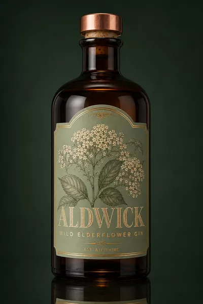 Wild Elderflower Gin bottle